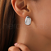 925 Sterling Silver Irregular Geometric Texture Stud Earrings BT6510-1