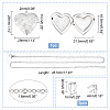 DICOSMETIC Heart Pendant Necklace DIY Making Kit DIY-DC0001-20-5