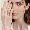 304 Stainless Steel Open Cuff Finger Ring RJEW-UN00023-6