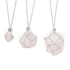 3Pcs 3 Sizes 304 Stainless Steel Macrame Pouch Empty Stone Holder Necklace Making NJEW-JN05238-3