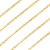 Brass Coated Iron Flat Cable Chains CH-TAC0007-01G-3