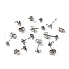 304 Stainless Steel Stud Earrings Findings STAS-WH0029-44A-P-1