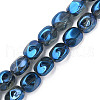 Electroplate Glass Beads Strands EGLA-N008-016-B02-1