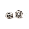Rack Plating Brass Crystal Rhinestone Rondelle Space Beads RB-D303-P-3