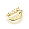 Brass Micro Pave Cubic Zirconia Pendants KK-M310-01G-04-2