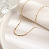 Cubic Zirconia Column Pendant Necklace with Brass Cable Chains UU3534-1-4