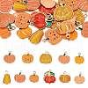 AHADERMAKER 44pcs 11 styles Thanksgiving Day Alloy Enamel Pendants ENAM-GA0001-08-1