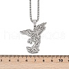 304 Stainless Steel Archangel Saint Michael Pendant Necklaces NJEW-K283-10P-3