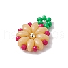 8Pcs 8 Colors Seed Beads Beaded Charms PALLOY-MZ00369-4