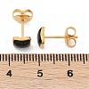 304 Stainless Steel Enamel Stud Earrings EJEW-U045-02G-02-2