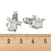 Brass Micro Pave Clear Cubic Zirconia Pendants KK-G490-32P-3