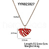 Stainless Steel Enamel Zebra Print Pendant Necklaces PV1429-4-2