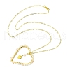 Glass & Plastic Imitation Pearl Love Heart Pendant Necklaces NJEW-JN04988-4