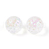 UV Plating Transparent Acrylic Beads TACR-T028-55-4