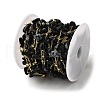 Handmade Natural Snowflake Obsidian Chip Beaded Chains CHC-F020-09G-07-3