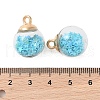 Glass Round Pendants GLAA-P063-01G-04-3