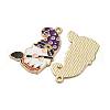 Halloween Alloy Enamel Pendants ENAM-V002-02G-G-2
