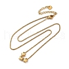 304 Stainless Steel Triple Beads Pendant Box Chain Necklaces NJEW-R026-02G-02-4