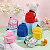 AHADERMAKER 6Pcs 6 Styles Mini Cloth Doll Backpack AJEW-GA0006-55-4