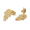 Ion Plating(IP) 304 Stainless Steel Stud Earring Findings STAS-I206-68G-2