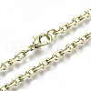 Brass Cable Chains Necklace Making MAK-N034-004A-14KC-1