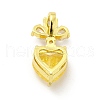 Brass Micro Pave Clear Cubic Zirconia Pendants KK-I695-070G-02-2