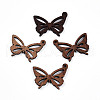 Walnut Wood Hollow Pendants WOOD-G018-08-1-1