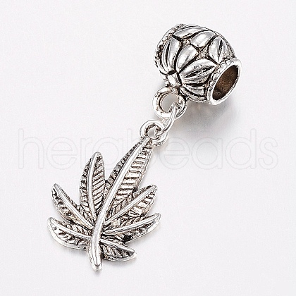 Tibetan Style Alloy European Dangle Charms MPDL-I004-28AS-RS-1