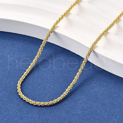 2MM Brass Link Chain Necklaces NJEW-M108-40G-1
