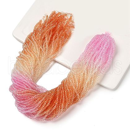 Transparent Painted Glass Beads Strands X1-DGLA-A034-T2mm-A20-1