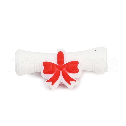 Graduation Season Theme Silicone Beads SIL-V002-09E-1