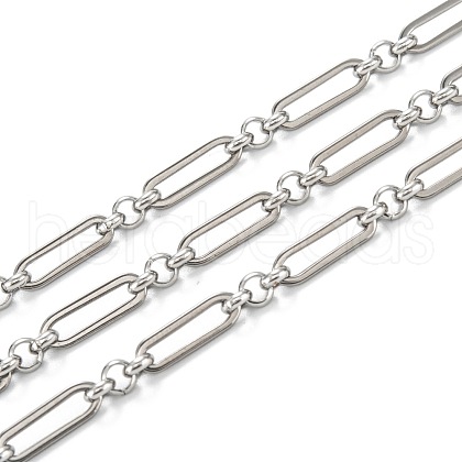 Tarnish Resistant Handmade 304 Stainless Steel Link Chains CHS-M004-02P-1