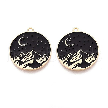 Eco-Friendly Alloy Enamel Pendants ENAM-Q437-038-NR-1