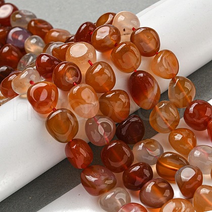 Natural Brazil Red Agate Beads Strands G-L599-A01-02-1
