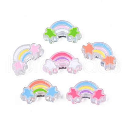 Transparent Acrylic Beads TACR-S117-15-1