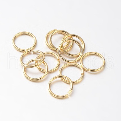 Eco-Friendly Vacuum Plating & Long-Lasting Plated Brass Open Jump Rings KK-E663-4mm-G-1