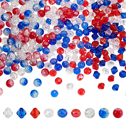   Independence Day Glass Beads Sets DIY-PH0023-63-1