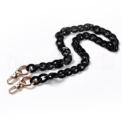 Acrylic Curb Chains Bag Straps FIND-WH0082-79B-1