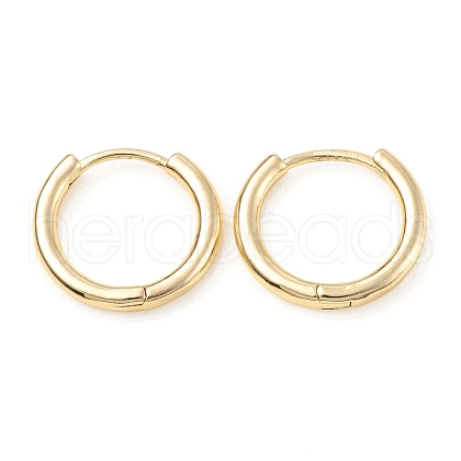 Brass Huggie Hoop Earrings KK-C024-16A-KCG-1