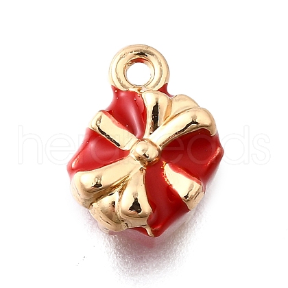 Zinc Alloy Enamel Charms FIND-U029-01G-01-1