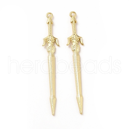 Rack Plating Alloy Big Pendants PALLOY-E025-28G-1