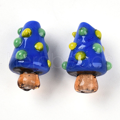 Handmade Lampwork Bumpy Beads LAMP-T022-02A-02-1