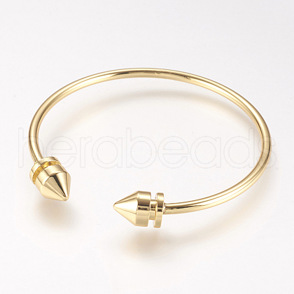 Brass Cuff Bangle X-BJEW-P168-B34-1