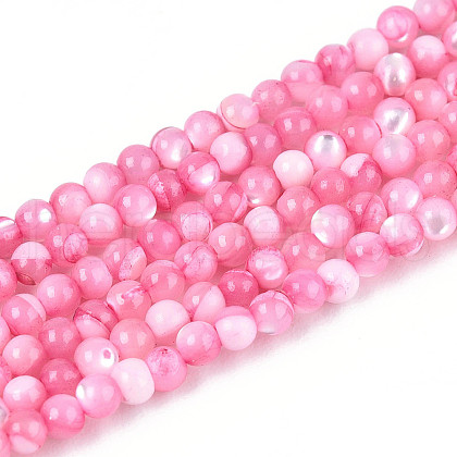 Dyed Natural Trochid Shell/Trochus Shell Beads Strands SSHEL-T017-13E-1