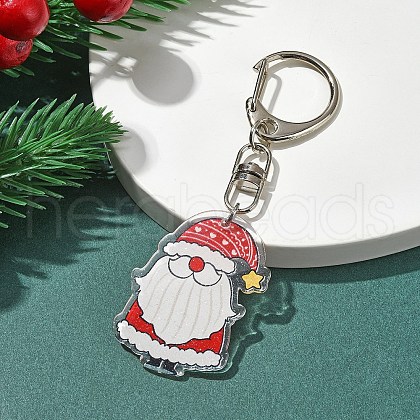 Christmas Theme Acrylic Pendant Decoration HJEW-YW00032-09-1