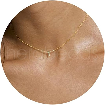 Brass Pendant Initial Necklaces for Women FS-WG1D7F7-07-1