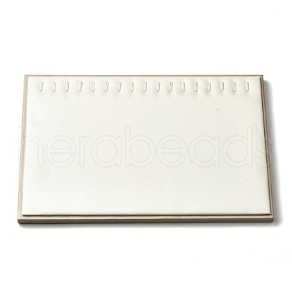 Rectangle Imitation Leather Jewelry Necklace Display Tray ODIS-K005-04-1