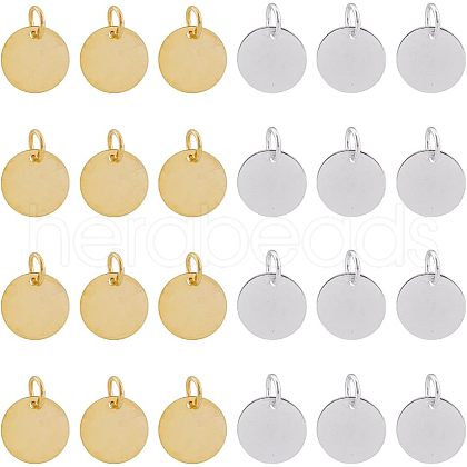 Brass Stamping Blank Tag Charms KK-FH0001-49-NF-1