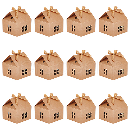 House Shape Cardboard Candy Storage Box CON-WH0084-89B-1