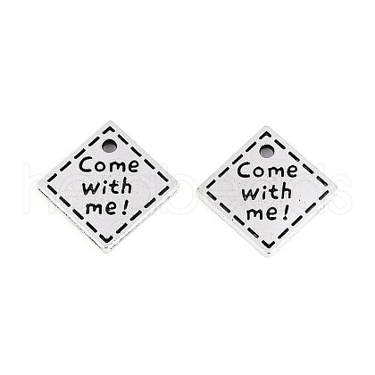 Tibetan Style Alloy Charms TIBE-N013-01AS-1